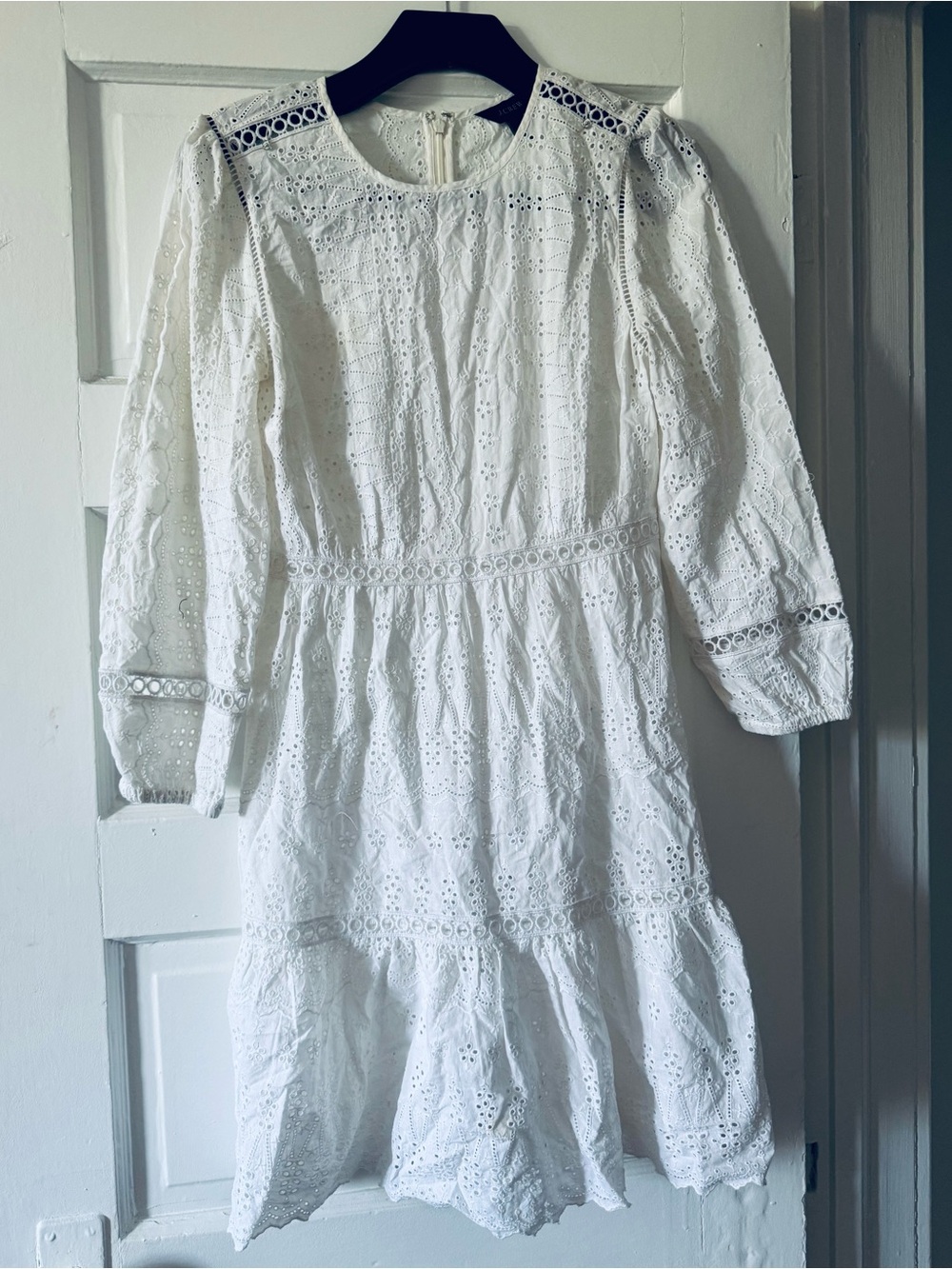 J. Crew White Eyelet Lace Mini Dress